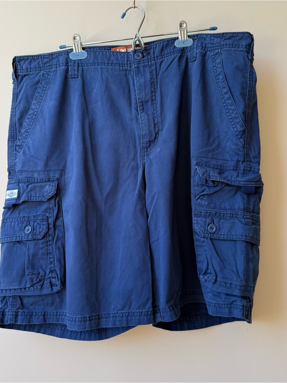 Lee Dungarees Cargo Shorts Men’s Size 42 Navy Cotton Pockets Y2K